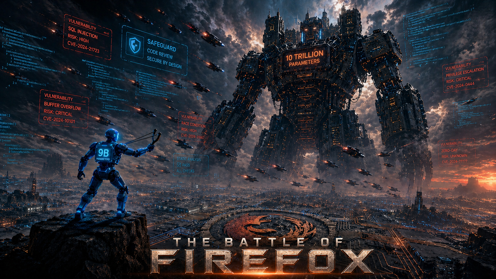 The Battle of Firefox — a 9B parameter model faces a 10 trillion parameter titan