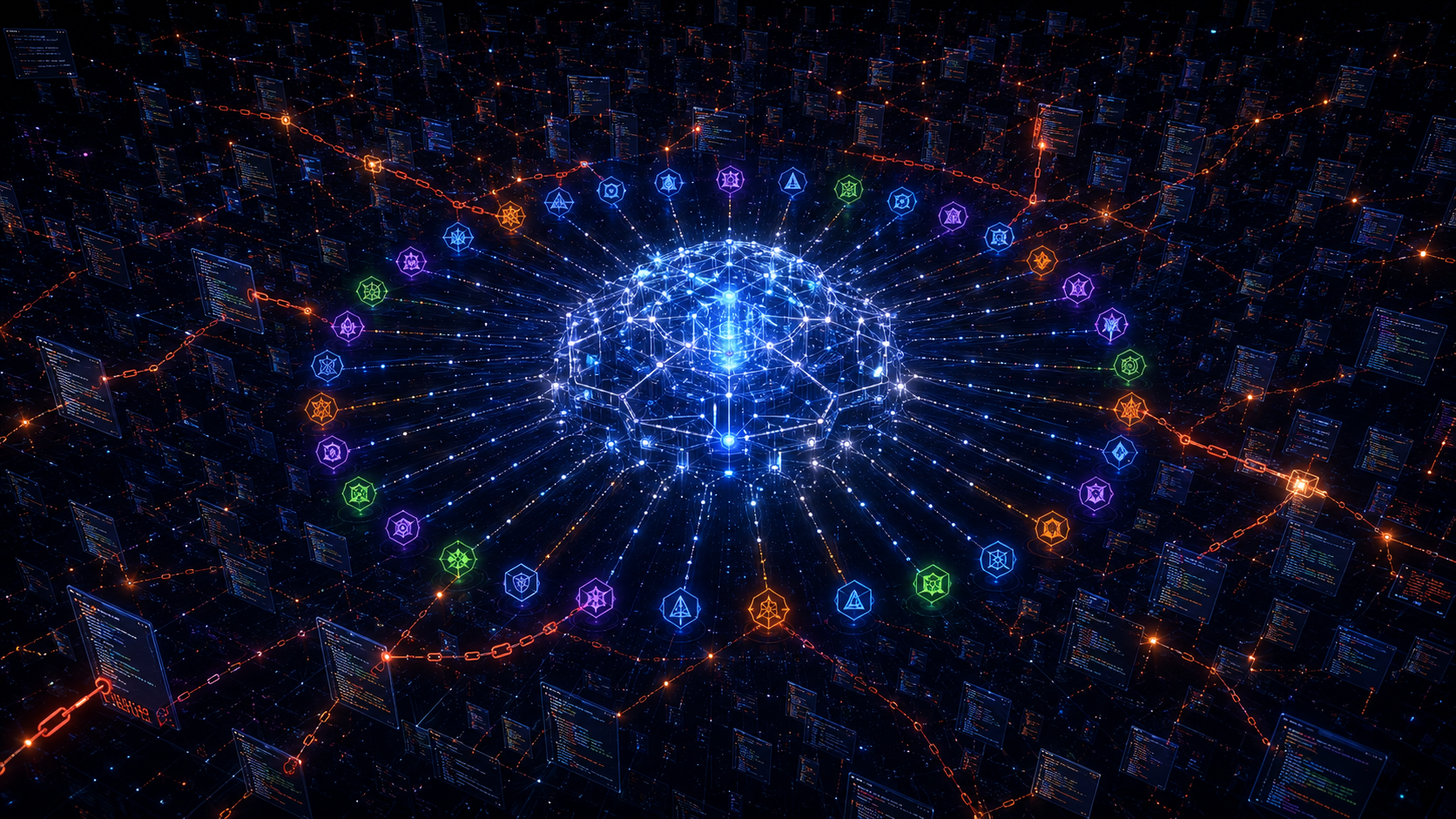 42 AI agents with persistent memory analyzing an infinite codebase